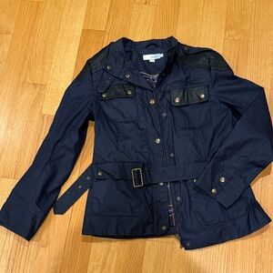 Boden Dark Blue Utility Jacket with Belt